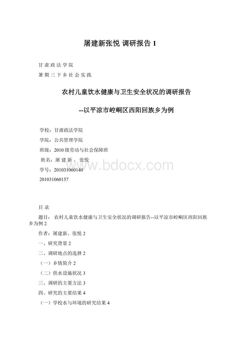 屠建新张悦 调研报告1Word文档下载推荐.docx