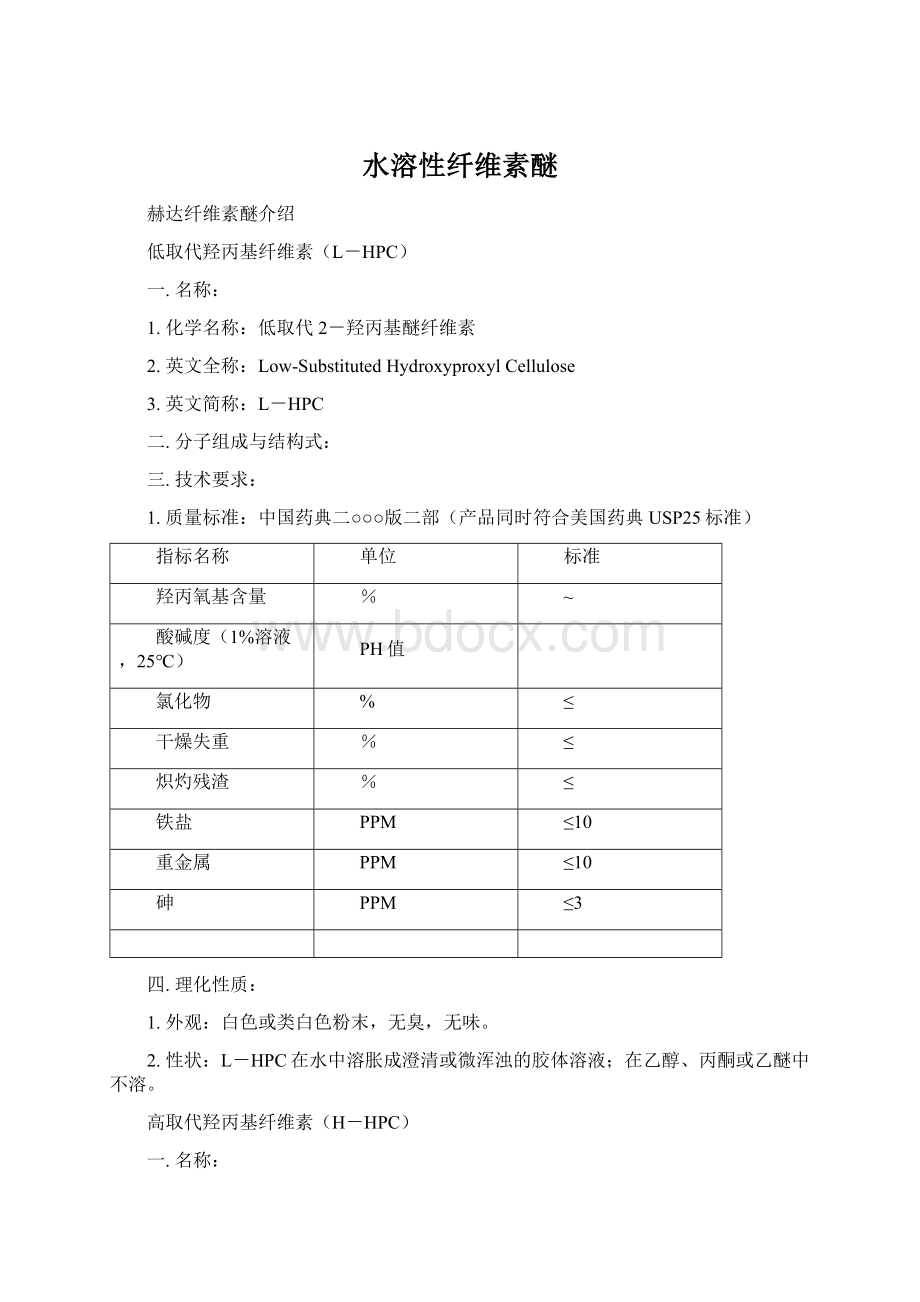 水溶性纤维素醚.docx_第1页