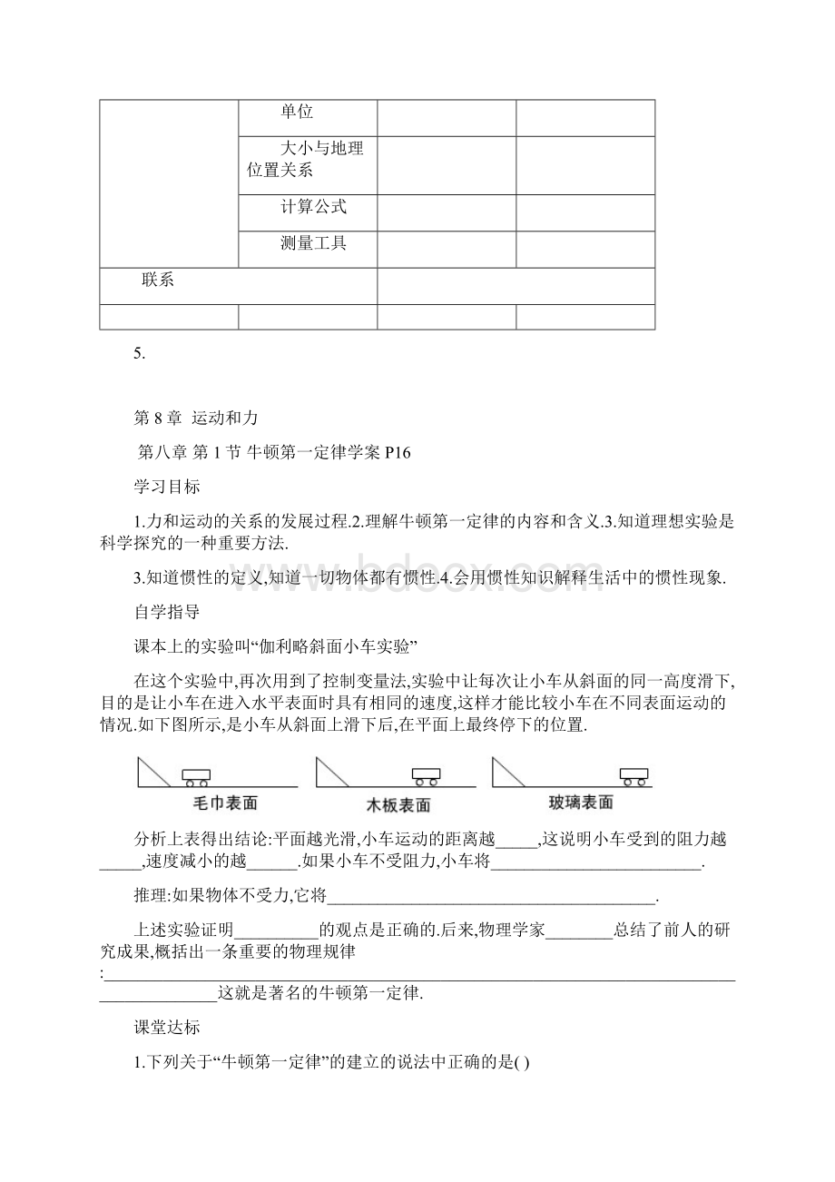 最新人教版八年级物理下册复习案全套1.docx_第3页