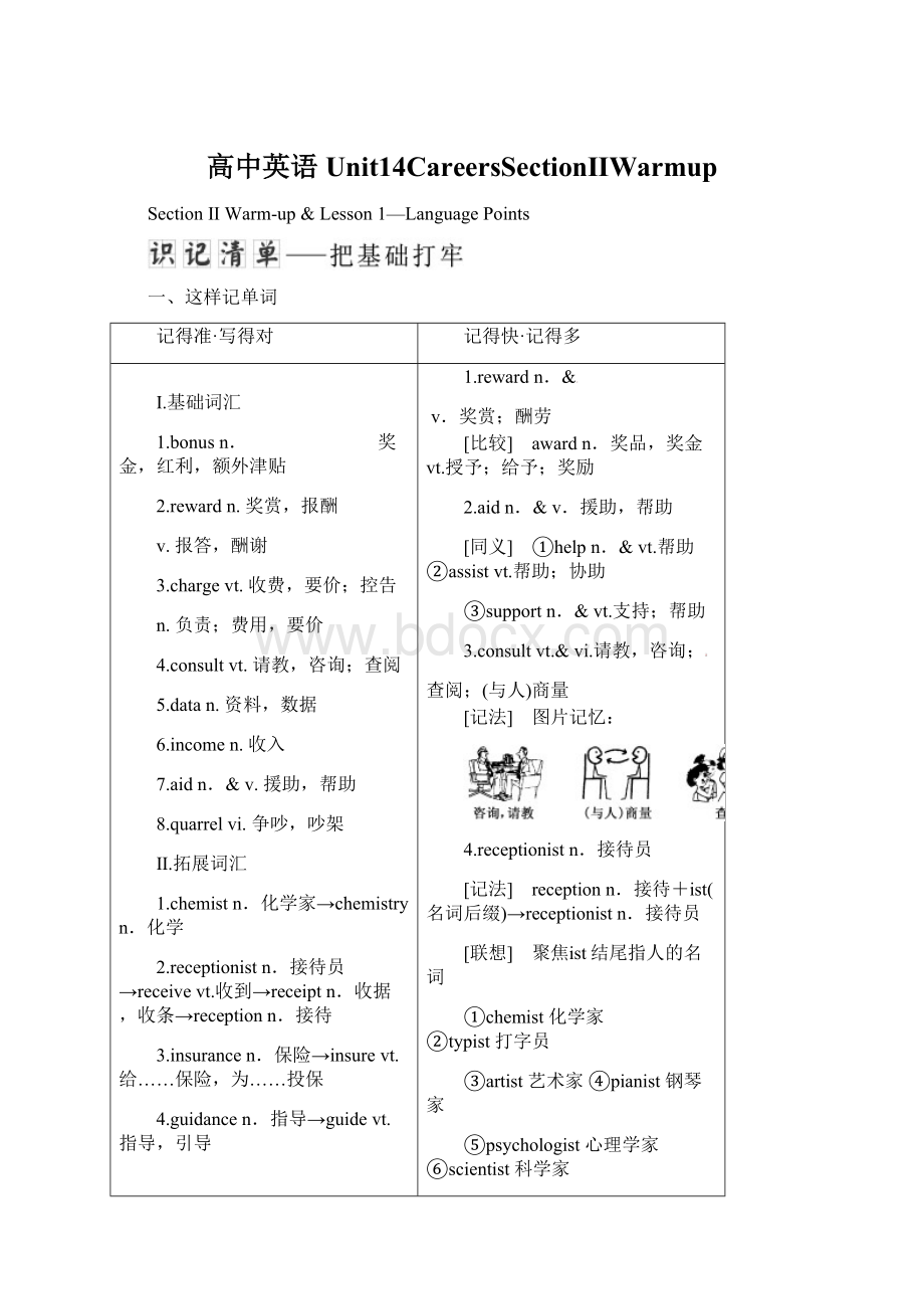 高中英语Unit14CareersSectionⅡWarmup.docx_第1页