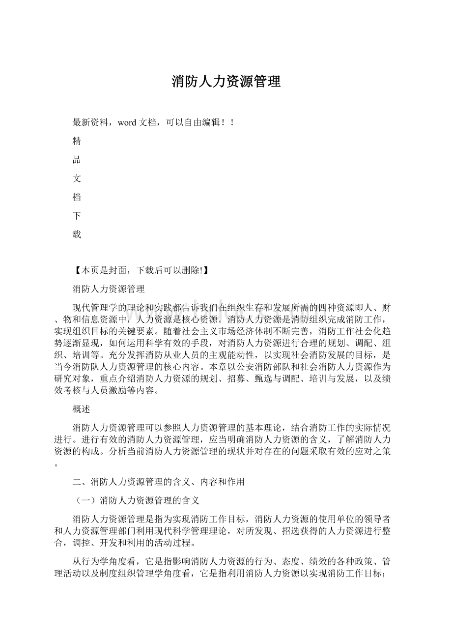 消防人力资源管理.docx