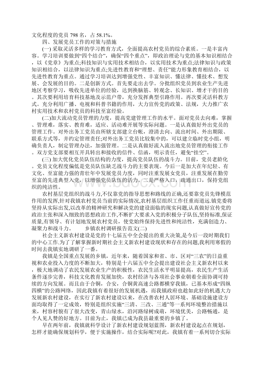乡镇农村调研报告.docx_第2页