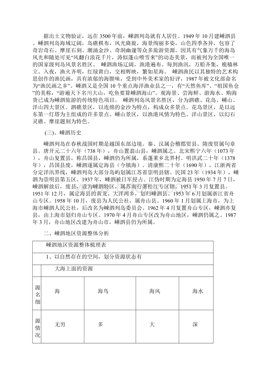 嵊泗地区整体资源条件研究分析报告教材Word格式.docx_第2页