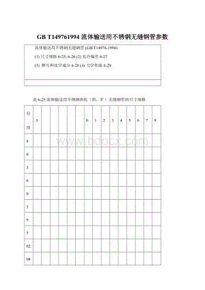 GB T149761994 流体输送用不锈钢无缝钢管参数.docx