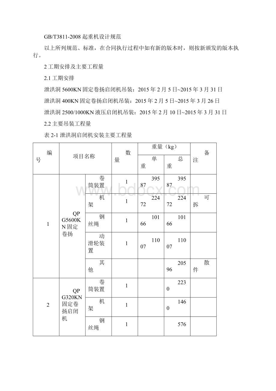 泄洪洞启闭机的安装方案综述Word文档下载推荐.docx_第2页