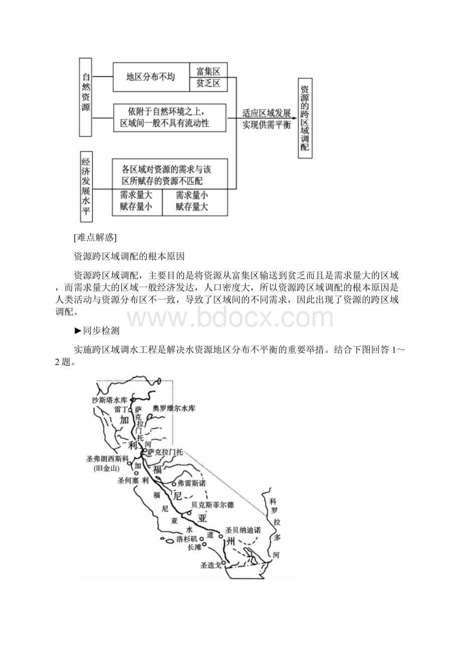 高中地理人教版必修3习题51资源的跨区域调配Word文档格式.docx_第2页