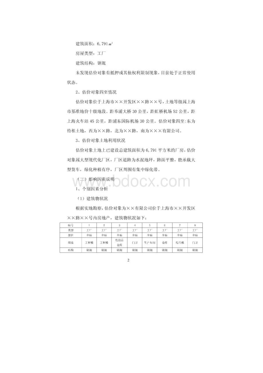 工业厂房及土地评估案例Word文件下载.docx_第2页