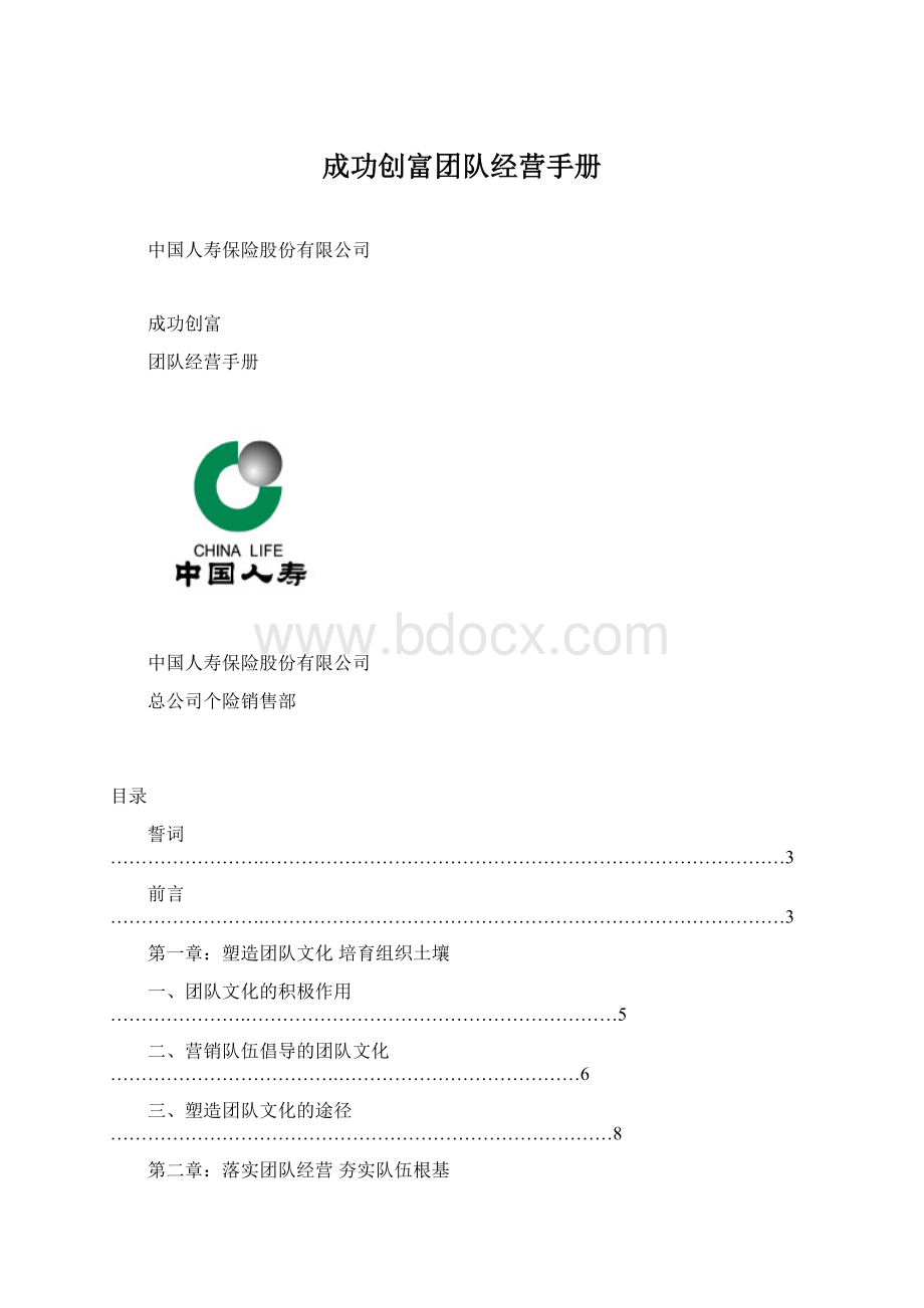 成功创富团队经营手册文档格式.docx