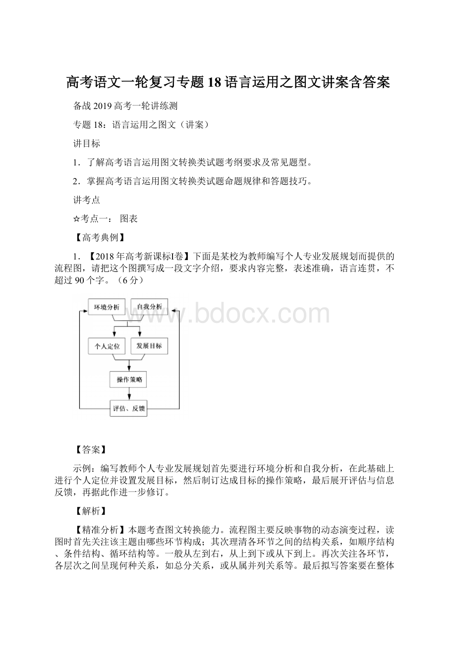 高考语文一轮复习专题18语言运用之图文讲案含答案.docx_第1页