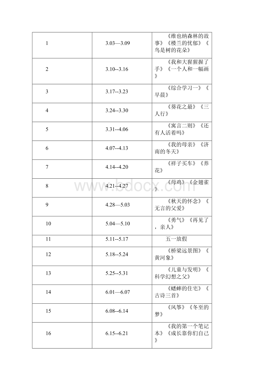 小学六年级下册冀教版语文全册教案及教学设计.docx_第3页