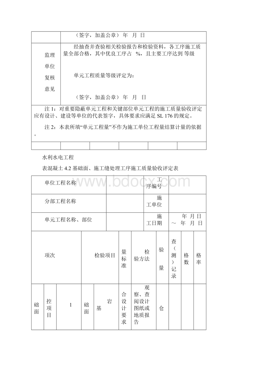 水利水电工程施工质量评定表示例.docx_第2页