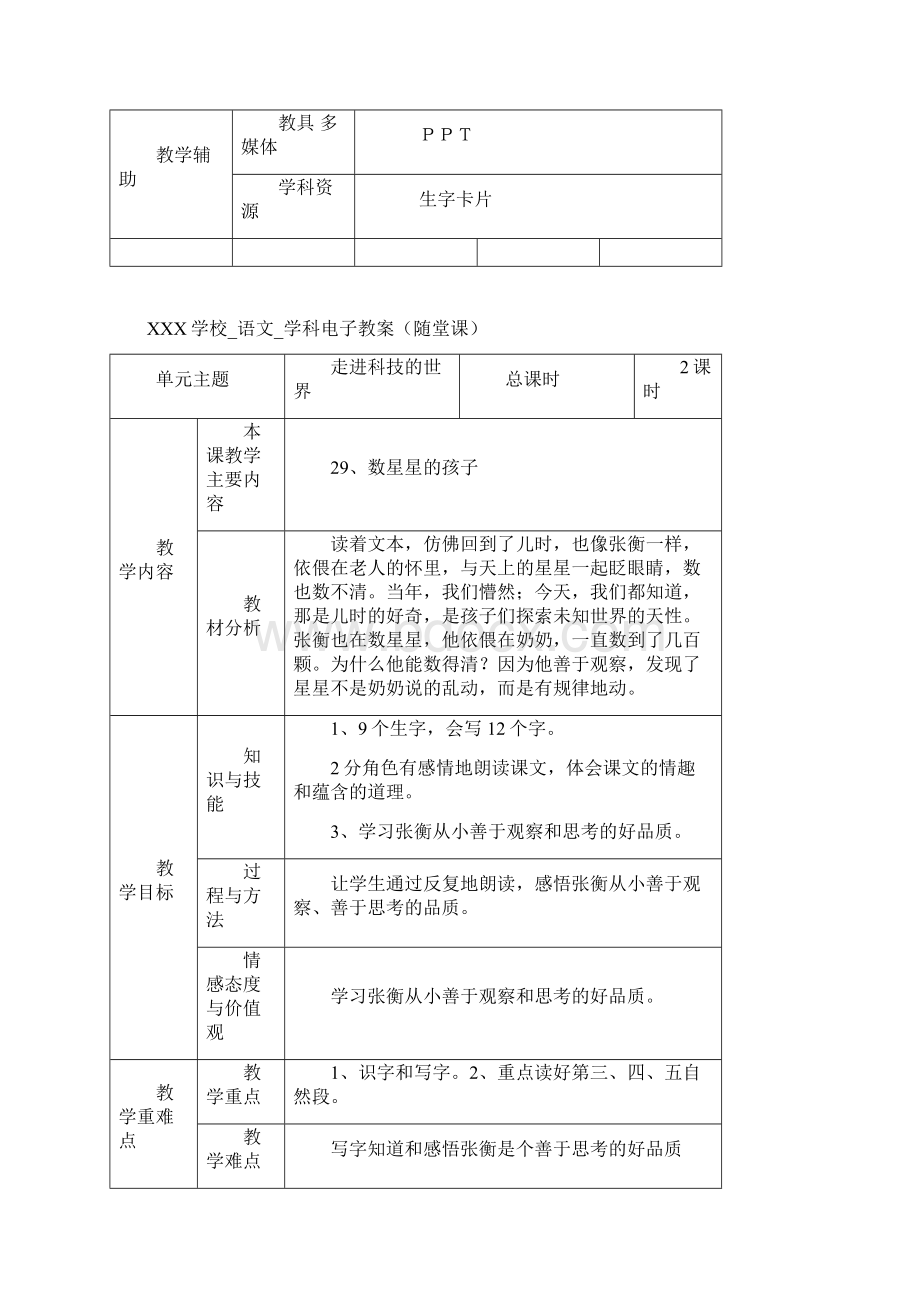 小学二年级下学期第八单元语文课教学计划文档格式.docx_第2页