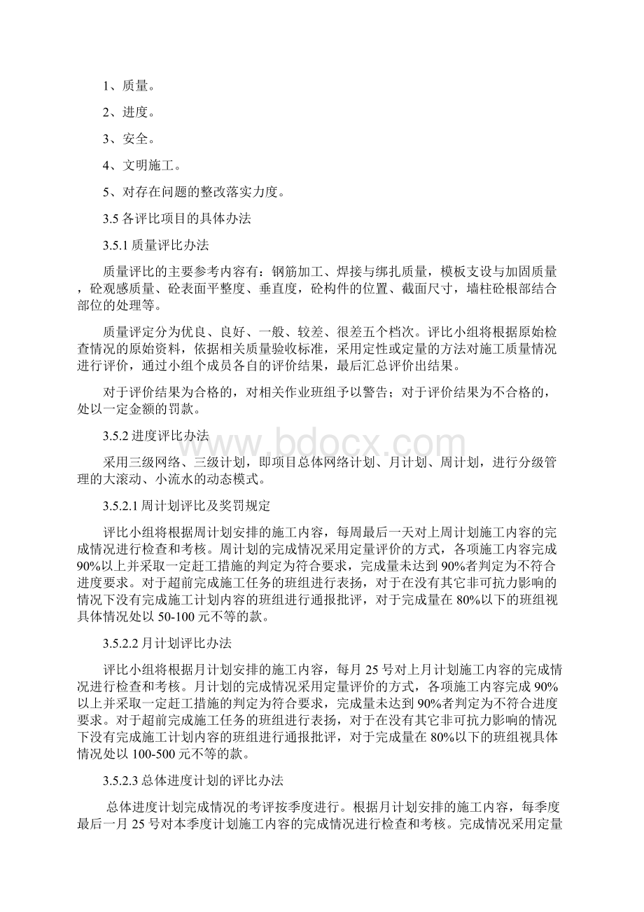 项目各项管理评比制度.docx_第3页