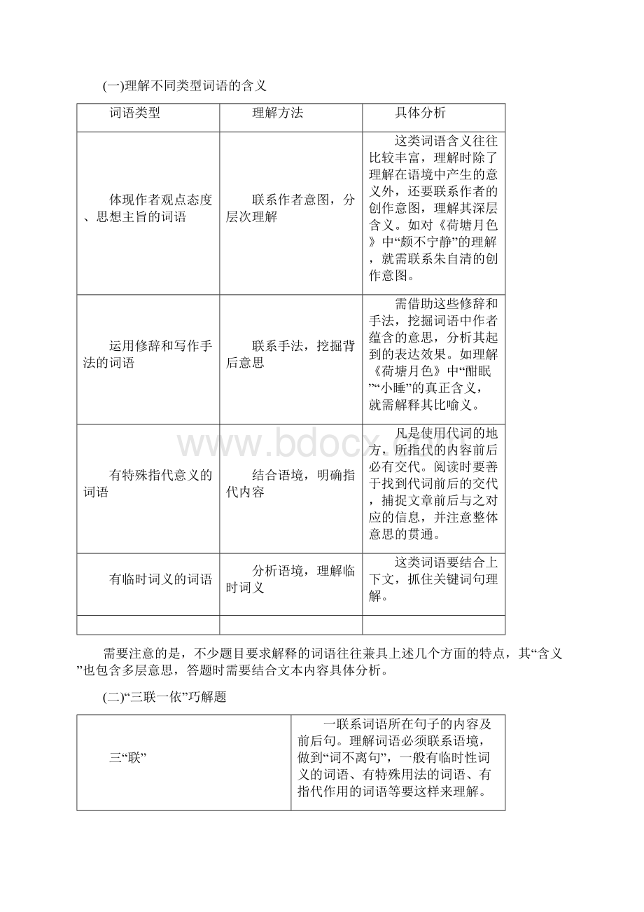 浙江省届高考语文一轮复习第二部分现代文阅读专题二散文学案三鉴赏散文的语言与表达技巧学案.docx_第2页