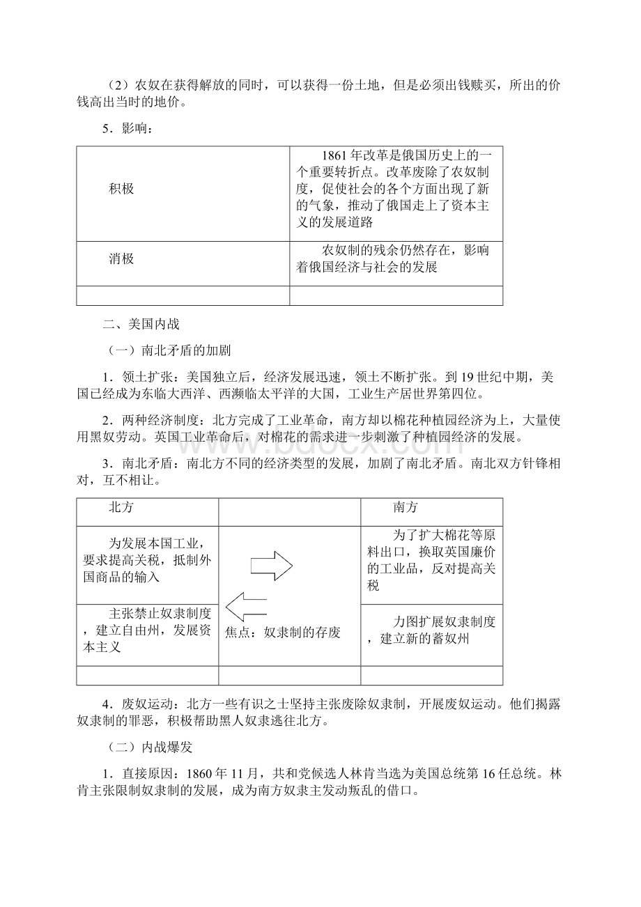 中考历史考点22资本主义制度的扩展含答案.docx_第3页