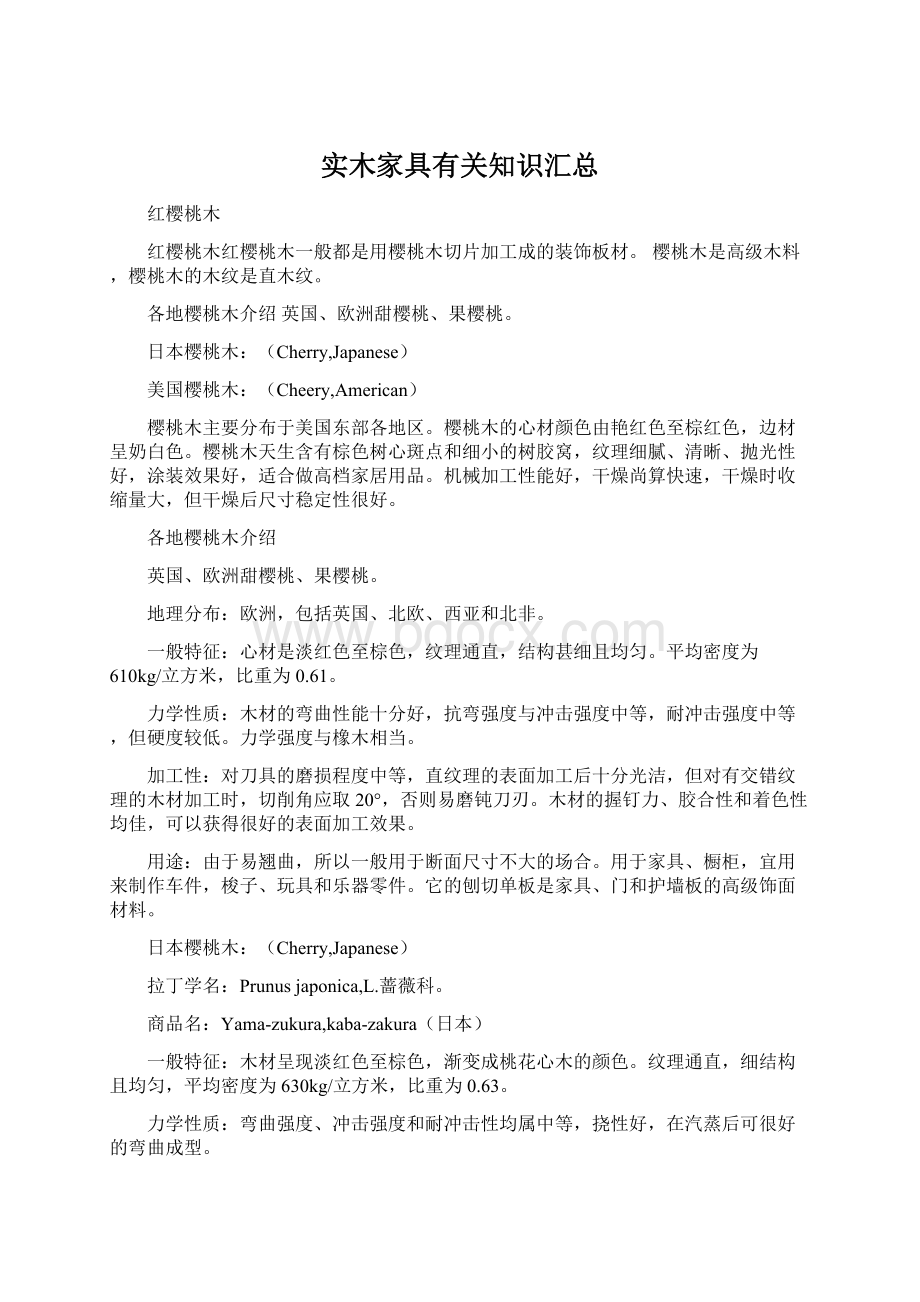 实木家具有关知识汇总Word文档格式.docx_第1页