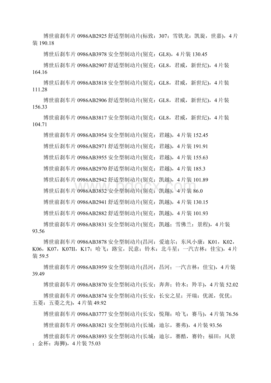 最全博世刹车片规格型号.docx_第3页