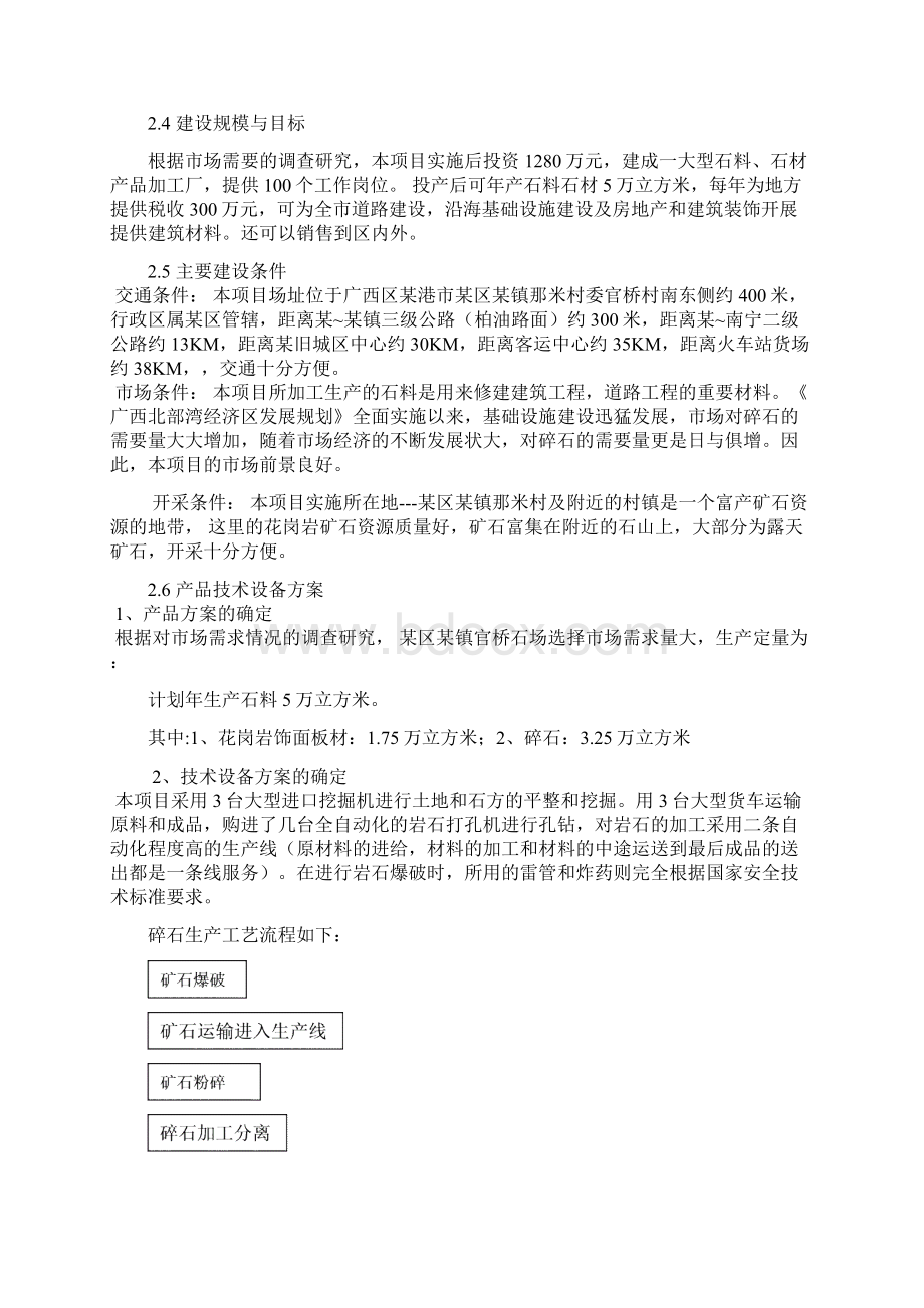 大型石料石材产品加工厂项目报告Word格式文档下载.docx_第3页