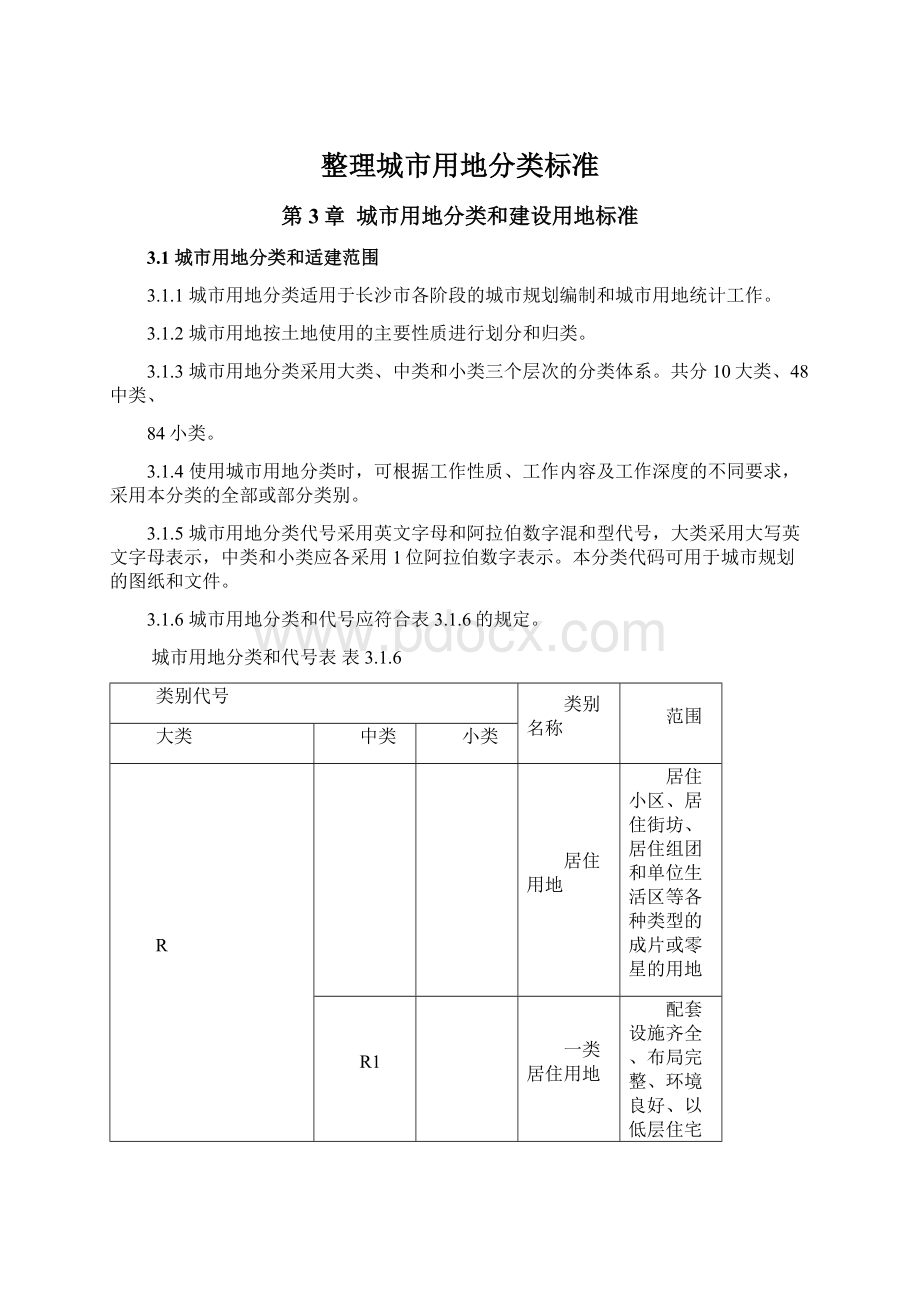 整理城市用地分类标准.docx_第1页