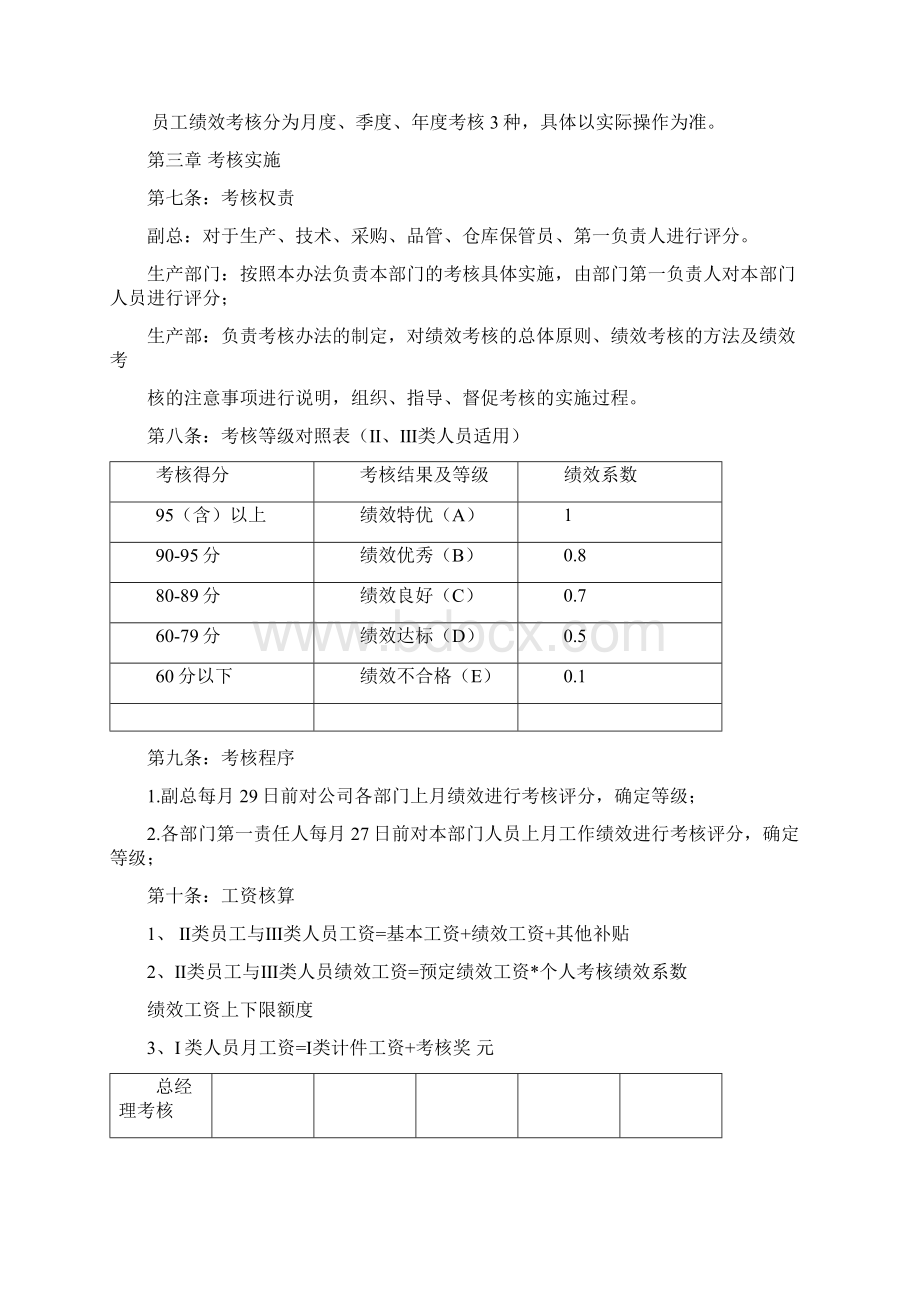 生产绩效考核管理办法资料Word格式文档下载.docx_第2页