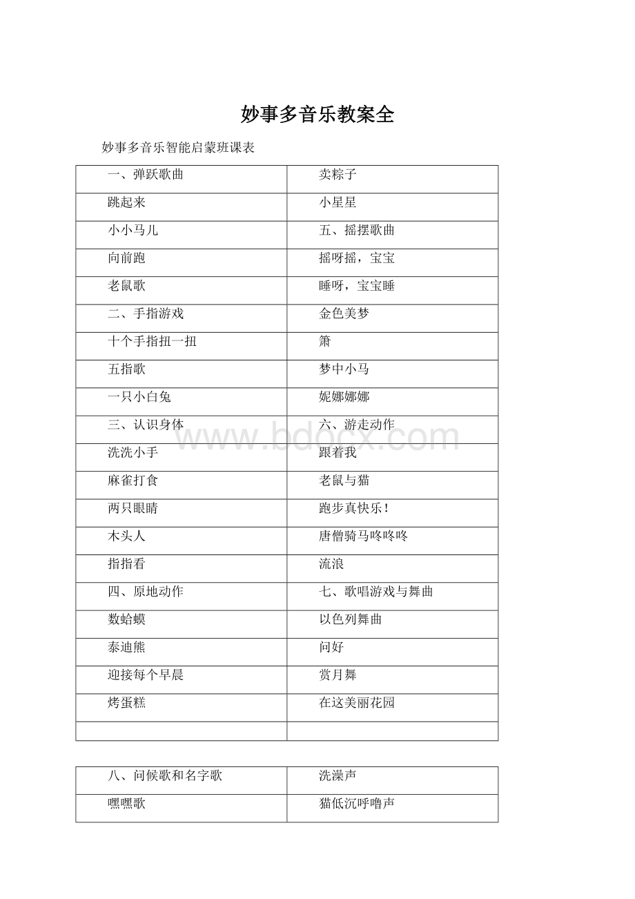 妙事多音乐教案全Word文件下载.docx