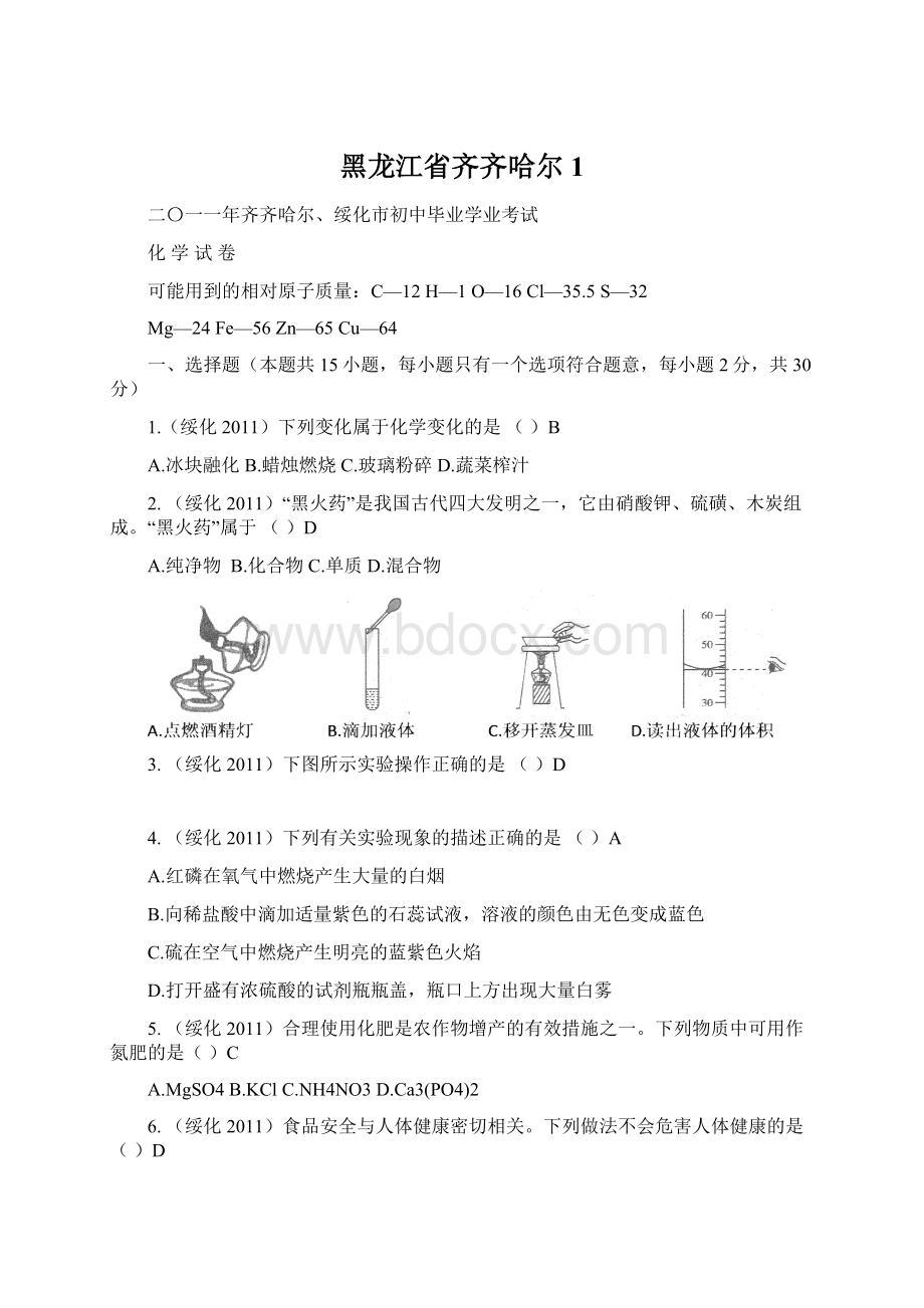 黑龙江省齐齐哈尔1Word格式文档下载.docx