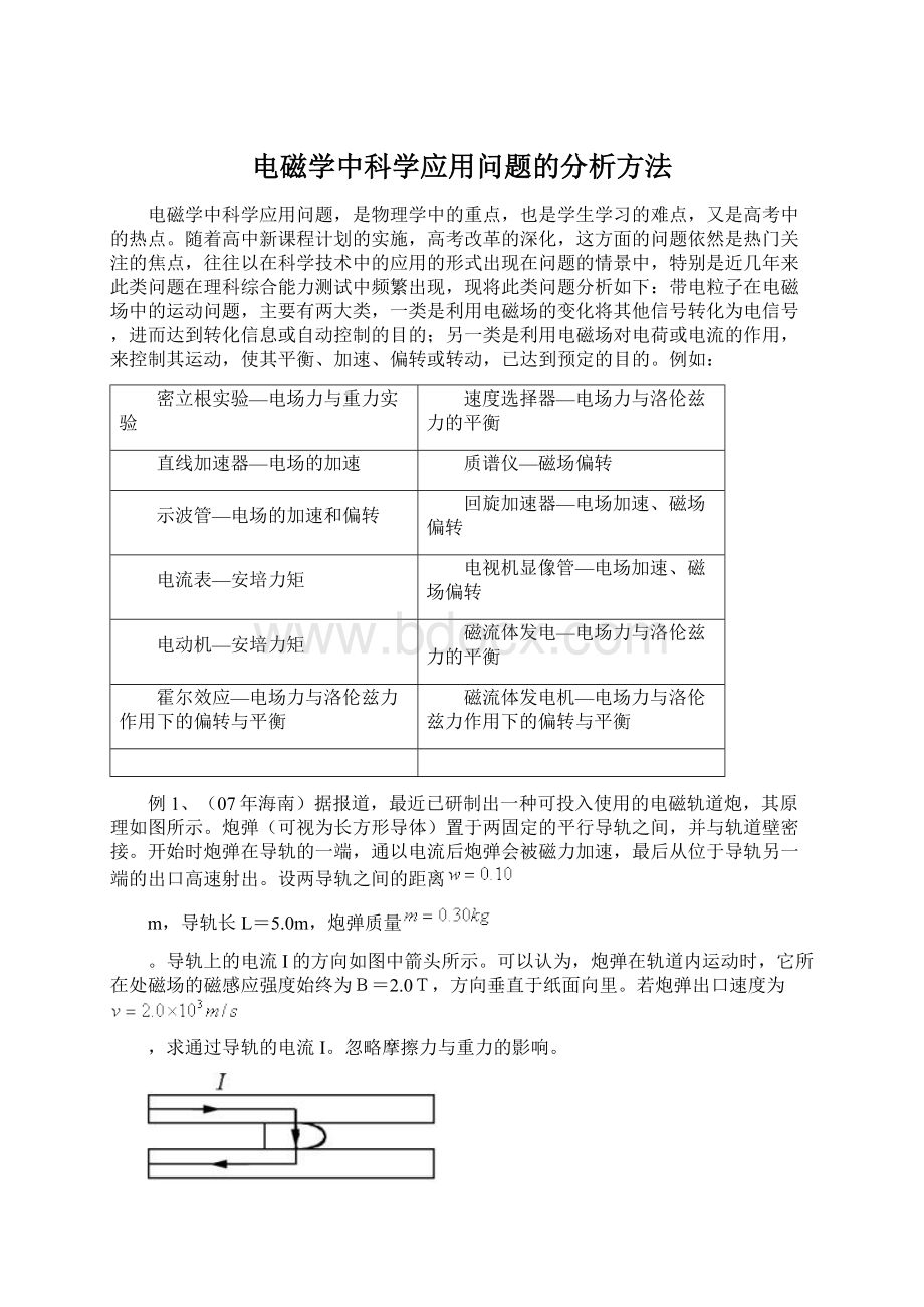 电磁学中科学应用问题的分析方法.docx