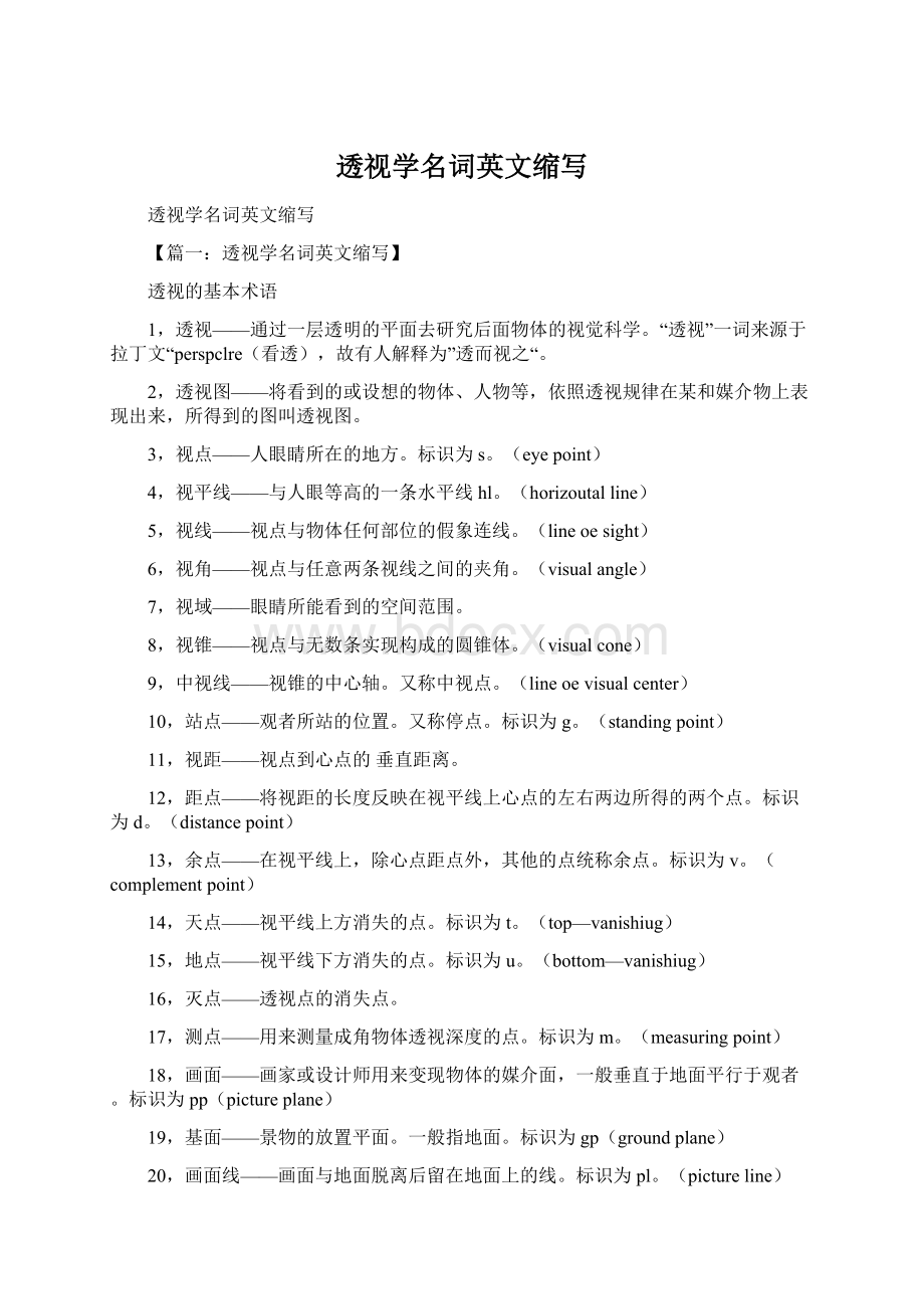 透视学名词英文缩写.docx_第1页