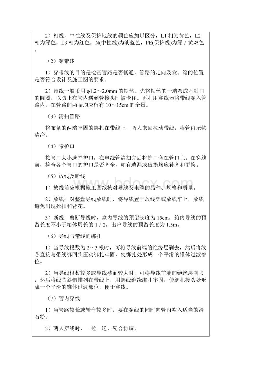 六安站房电线电缆敷设技术交底文档格式.docx_第2页