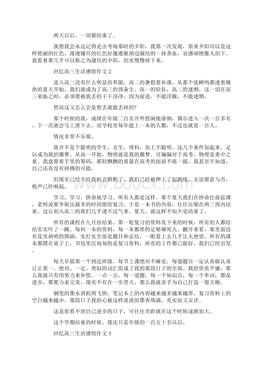 回忆高三生活感悟作文Word下载.docx_第2页