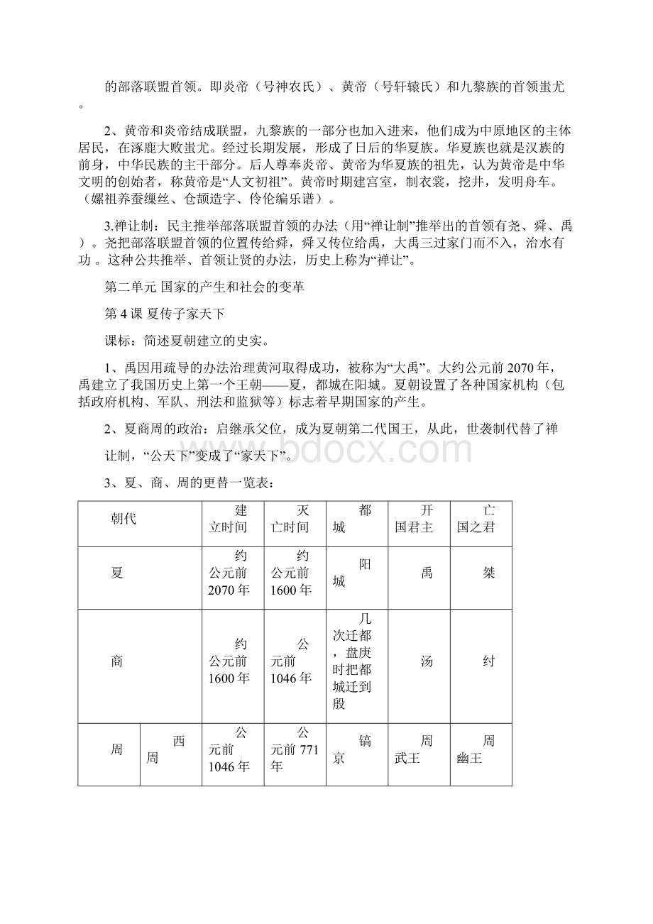 岳麓版七年级历史上册复习提纲文档格式.docx_第3页