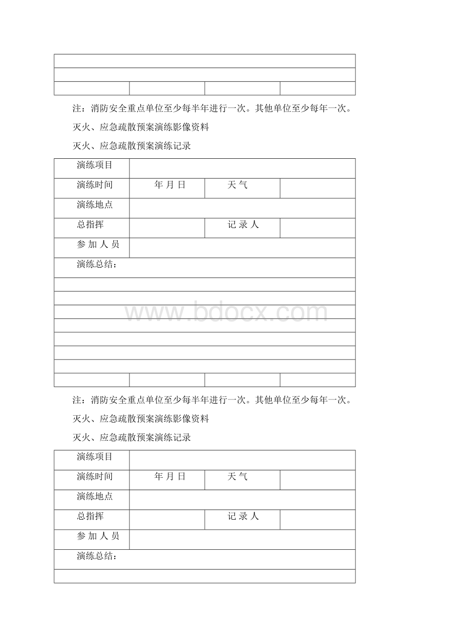 消防安全演练培训记录本DOC 53页Word格式.docx_第2页