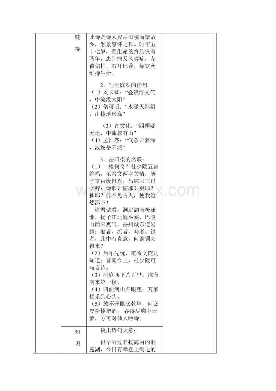 《登岳阳楼》教案2套Word文件下载.docx_第2页