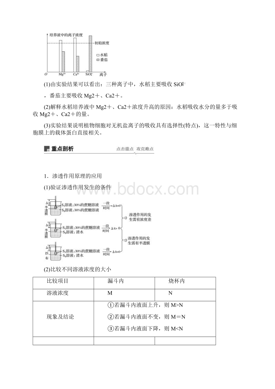 届高三一轮复习备考生物一体资料讲义第二单元+第6讲+细胞的物质输入和输出+Word版含答案.docx_第3页