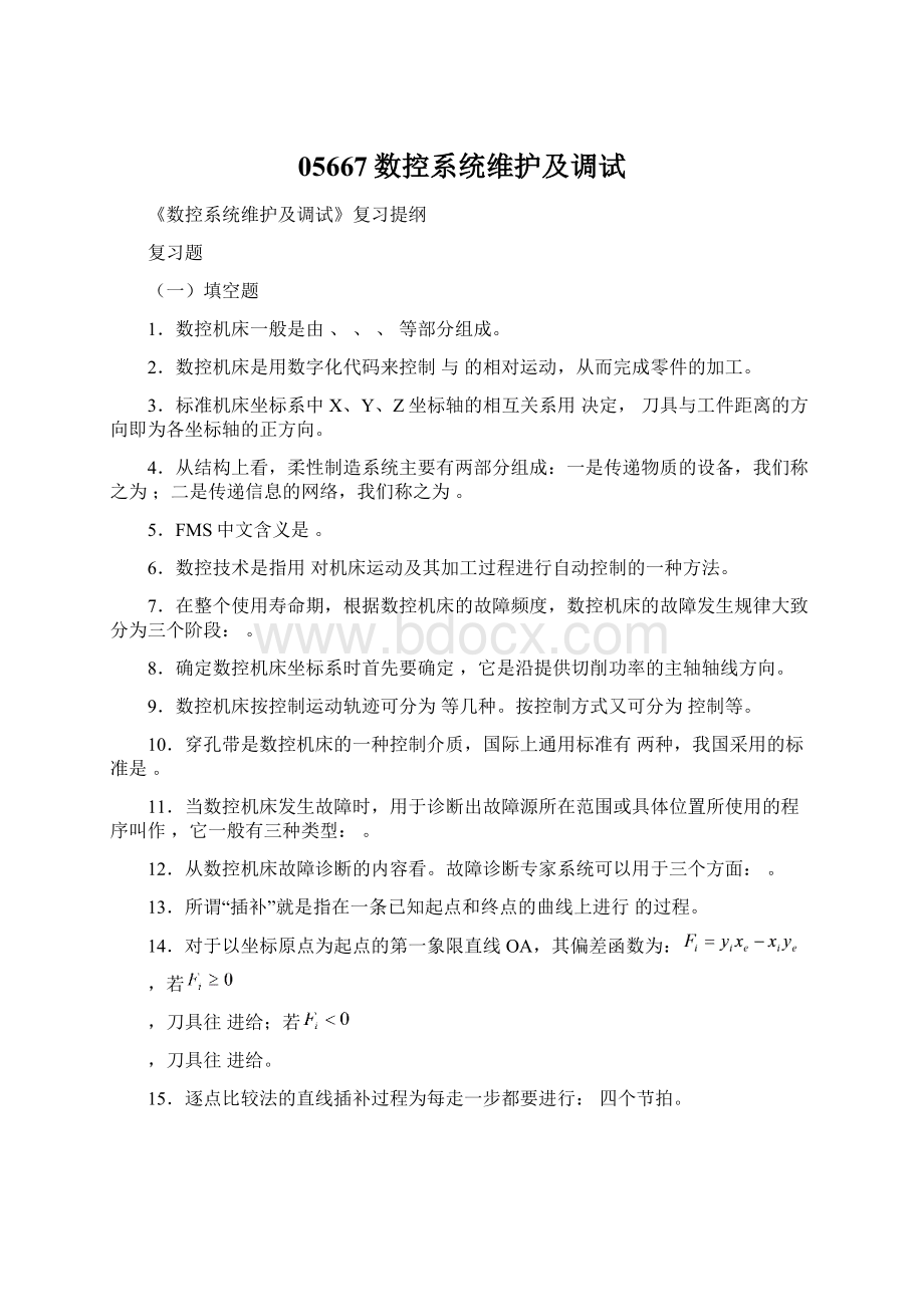 05667数控系统维护及调试Word文档下载推荐.docx