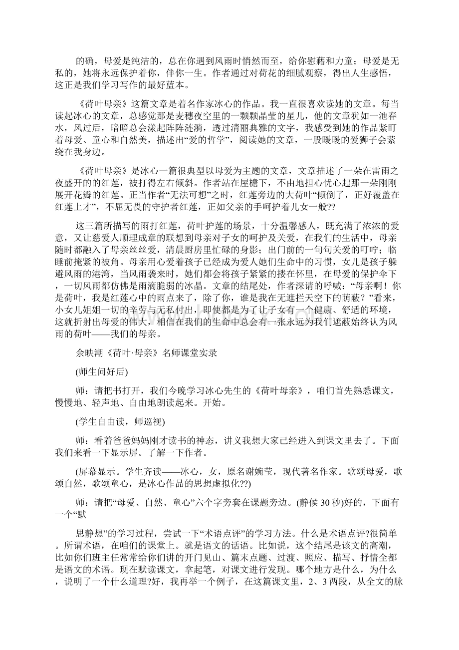 荷叶母亲阅读理解.docx_第3页