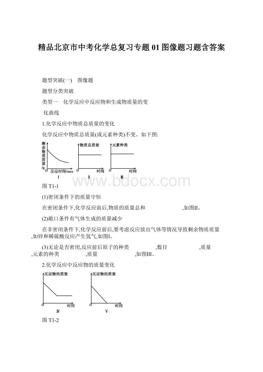 精品北京市中考化学总复习专题01图像题习题含答案.docx_第1页