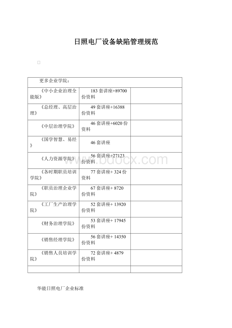 日照电厂设备缺陷管理规范.docx_第1页