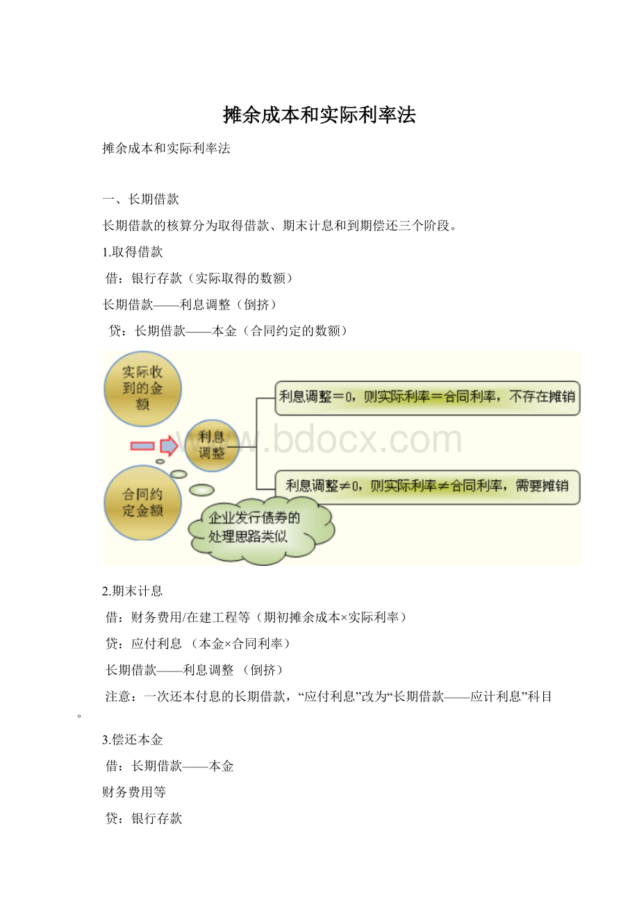 摊余成本和实际利率法Word格式.docx