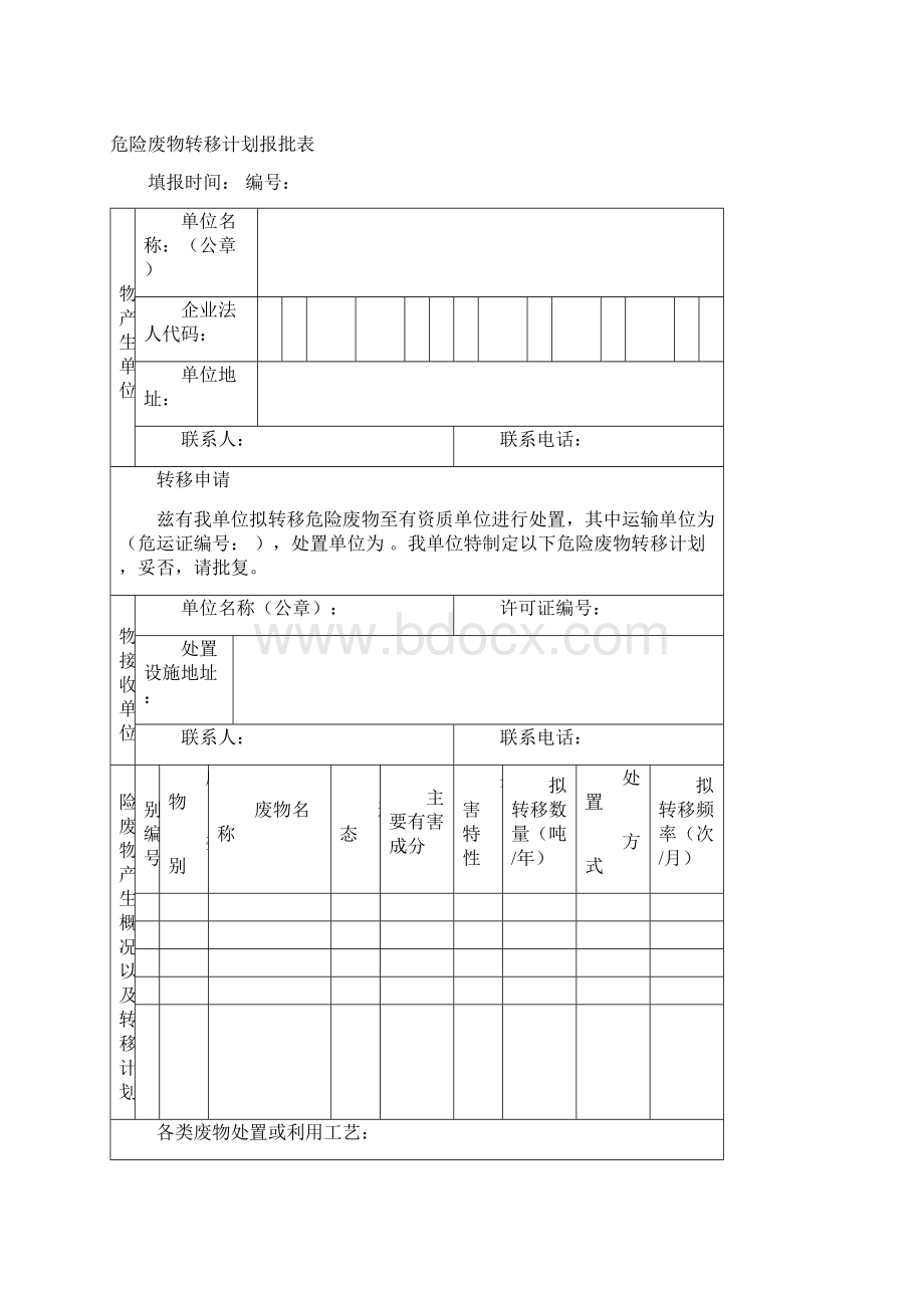 危险废物转移计划表Word格式.docx_第2页