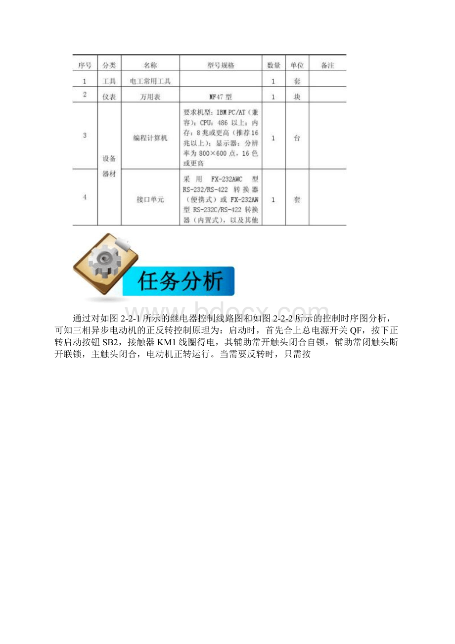 课题二基本控制指令应用之任务2三相异步电动机正反转控制精.docx_第3页