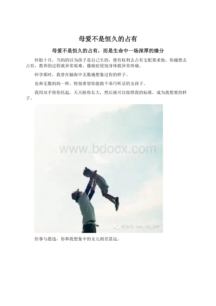 母爱不是恒久的占有.docx