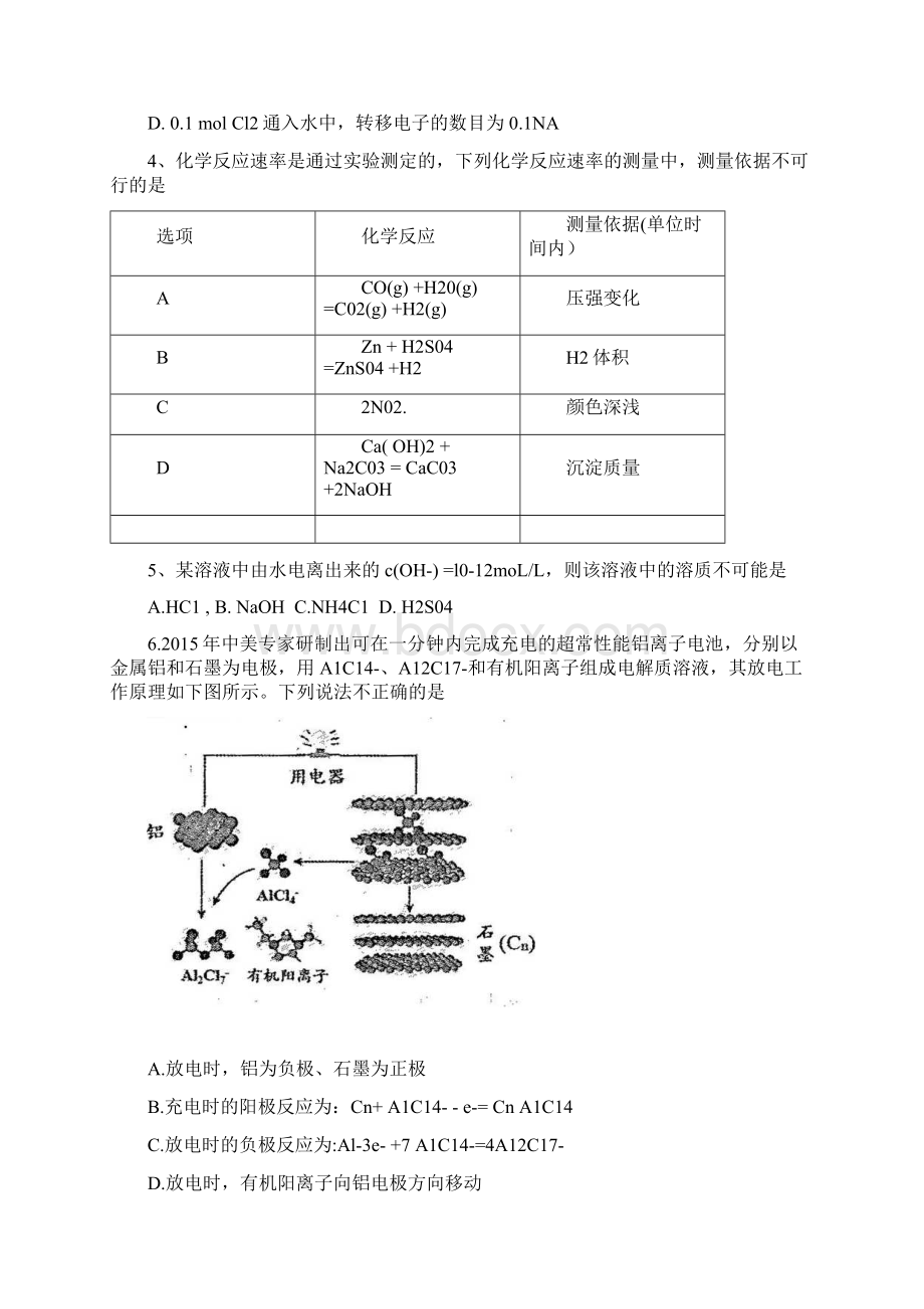 河南省周口市学年高二下学期期末考试 化学 Word版含答案.docx_第2页