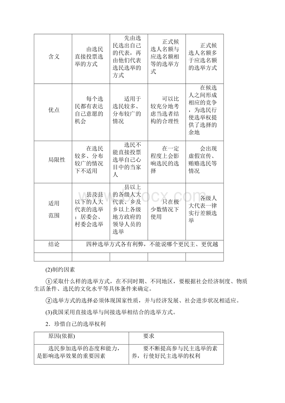 版高考政治一轮教师用书必修2 第二课 我国公民的政治参与.docx_第3页