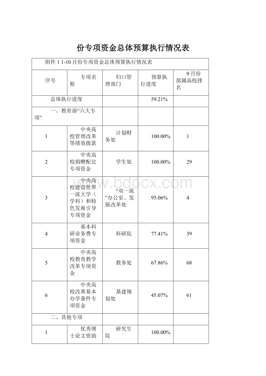 份专项资金总体预算执行情况表.docx