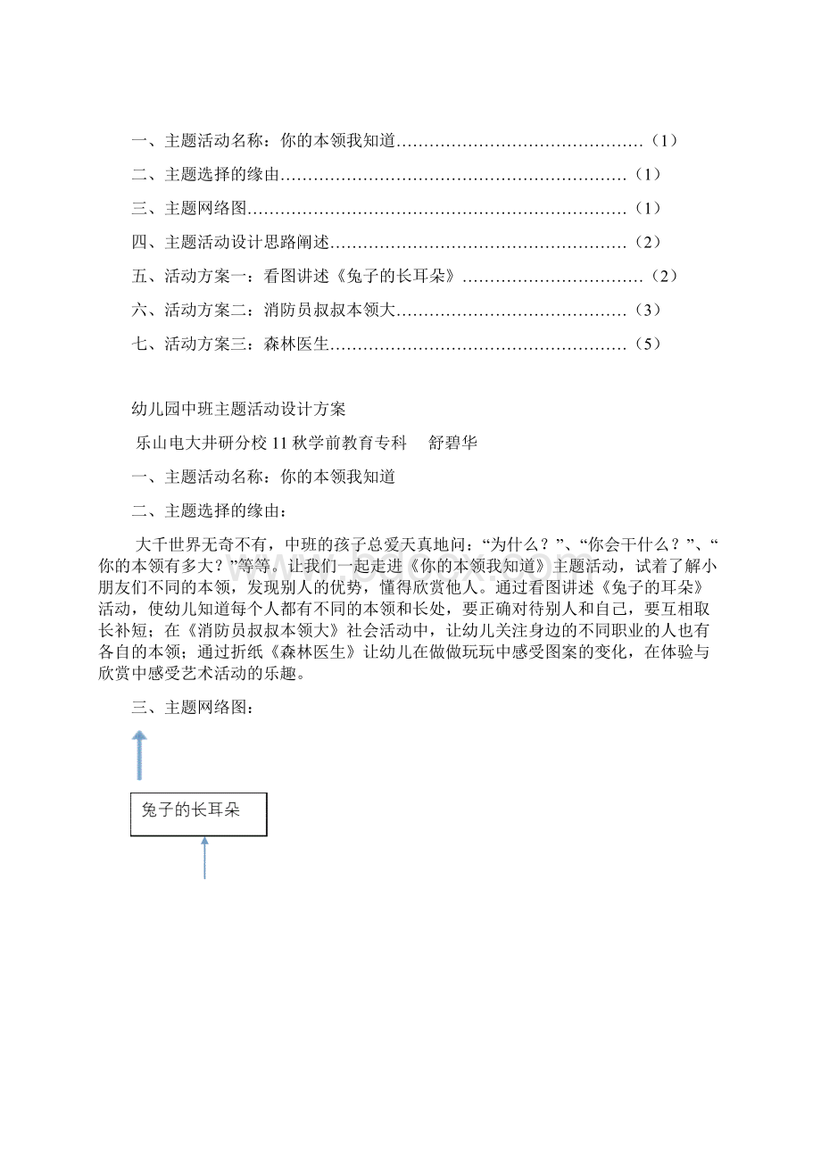 电大学前教育专科幼儿园中班主题活动设计方案.docx_第2页