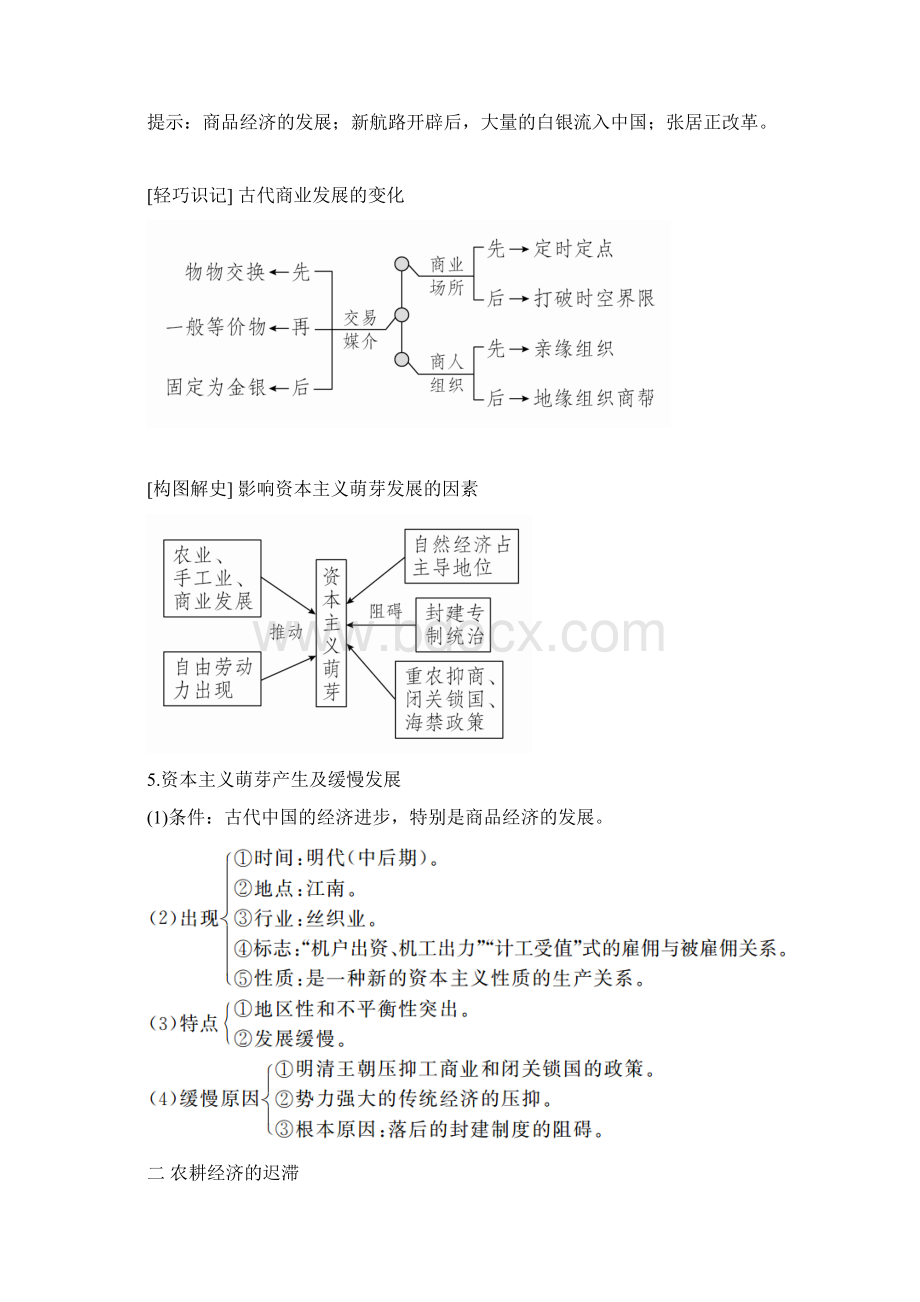 第一部分第五单元第2讲 明清时期经济的辉煌与迟滞Word格式.docx_第3页