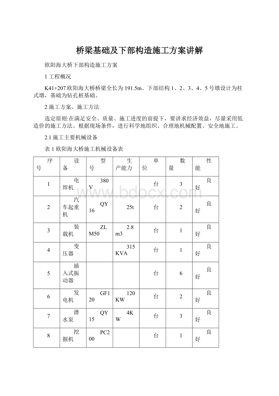 桥梁基础及下部构造施工方案讲解.docx