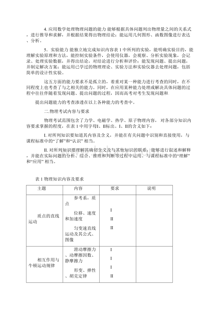 广东省高考考试说明理综Word文档格式.docx_第2页