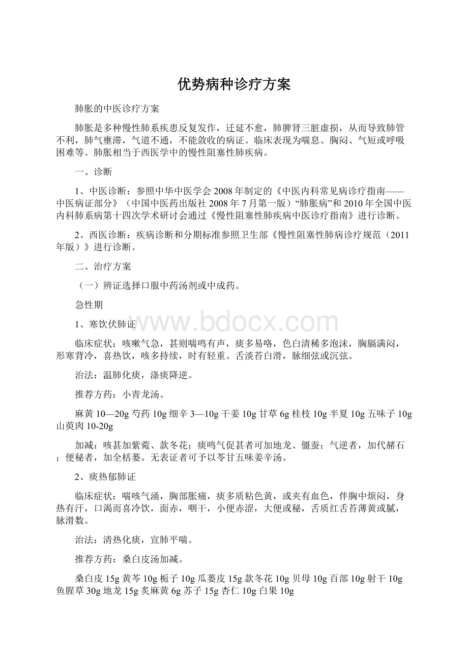 优势病种诊疗方案Word文档下载推荐.docx_第1页